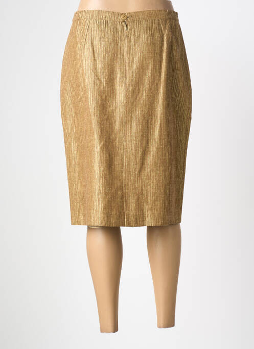 Jupe mi-longue coupe droite or PIER BÉ femme