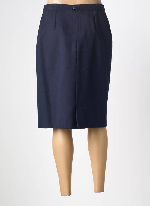 Jupe mi-longue coupe droite bleu PIER BÉ femme