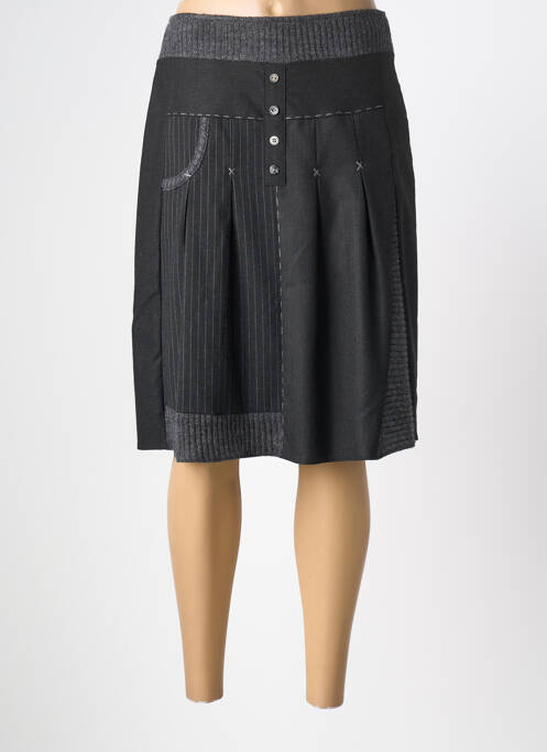 Jupe mi-longue fermeture zip latéral noir LEWINGER femme