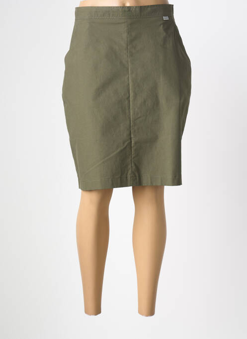 Jupe mi-longue coupe droite vert ARMOR LUX femme