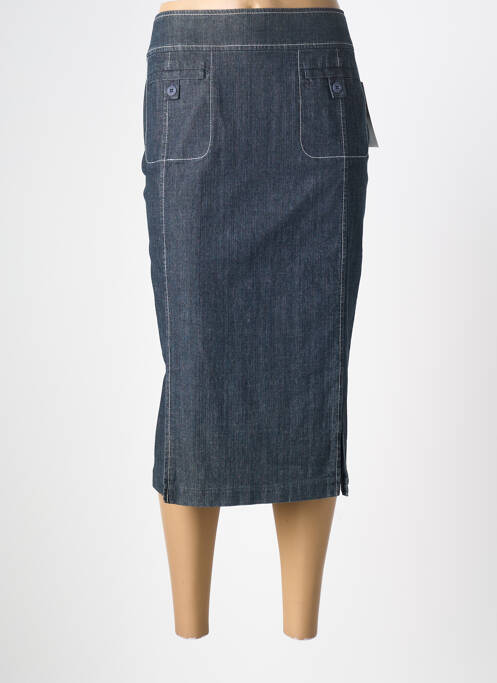 Jupe mi-longue bleu PIER BÉ femme