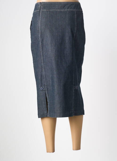 Jupe mi-longue bleu PIER BÉ femme