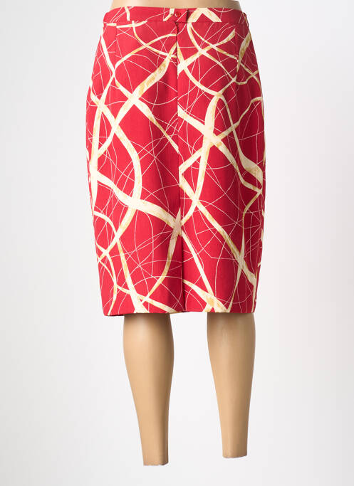Jupe mi-longue rouge CLAUDE DE SAIVRE femme