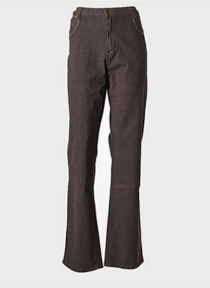 Jeans coupe droite taille normale taille normale marron CLAUDE DE SAIVRE femme
