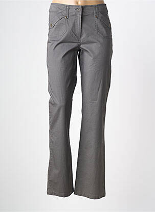 Pantalon droit tissage popeline taille normale gris ARMOR LUX femme