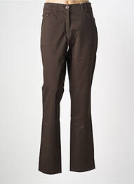 Pantalon droit stretch taille normale marron JOCAVI femme