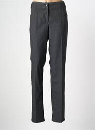 Pantalon chino fermeture zippée sous rabat boutonné taille normale noir JOCAVI femme