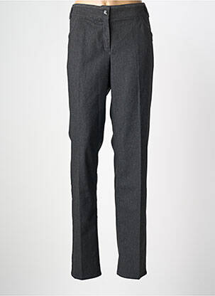 Pantalon chino fermeture zippée sous rabat boutonné taille normale noir JOCAVI femme