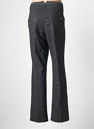 Pantalon chino fermeture zippée sous rabat boutonné taille normale noir JOCAVI femme