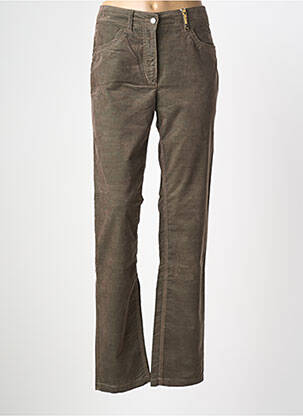 Pantalon droit stretch taille normale vert JOCAVI femme