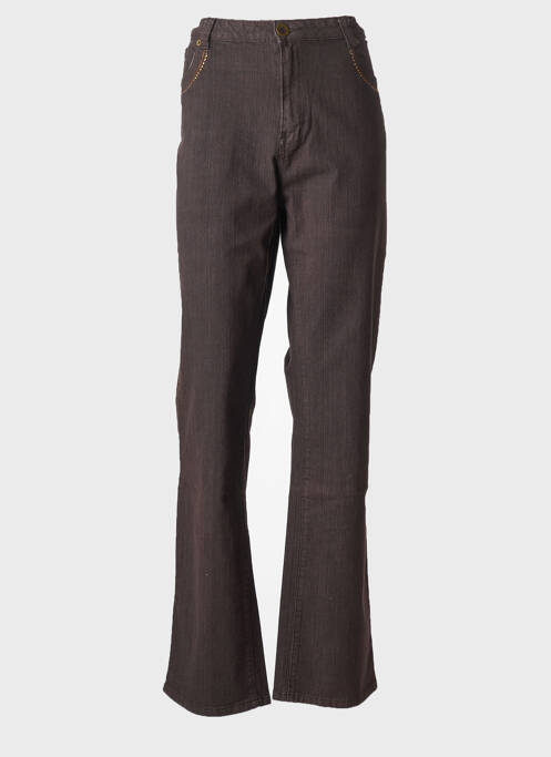 Jeans coupe droite taille normale taille normale marron CLAUDE DE SAIVRE femme