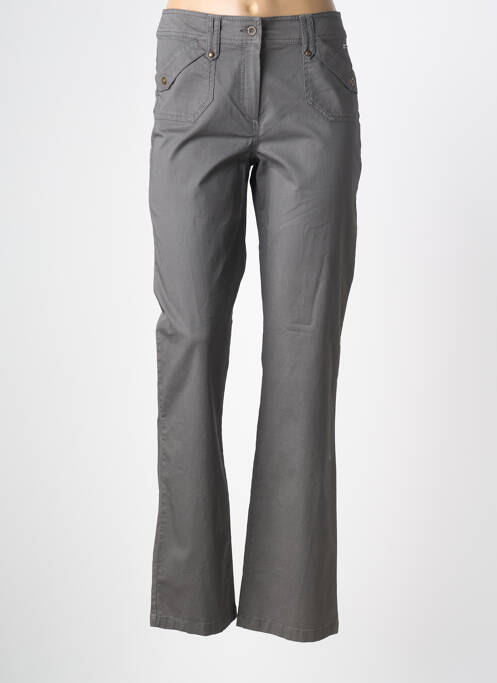 Pantalon droit tissage popeline taille normale gris ARMOR LUX femme