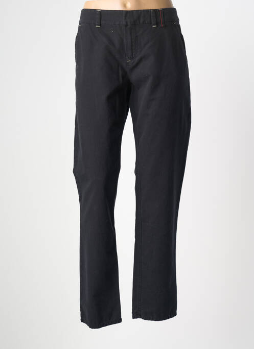 Pantalon chino tissage popeline taille normale noir MASSANA femme