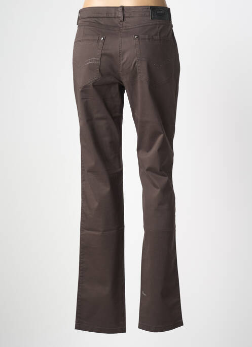 Pantalon droit stretch taille normale marron JOCAVI femme