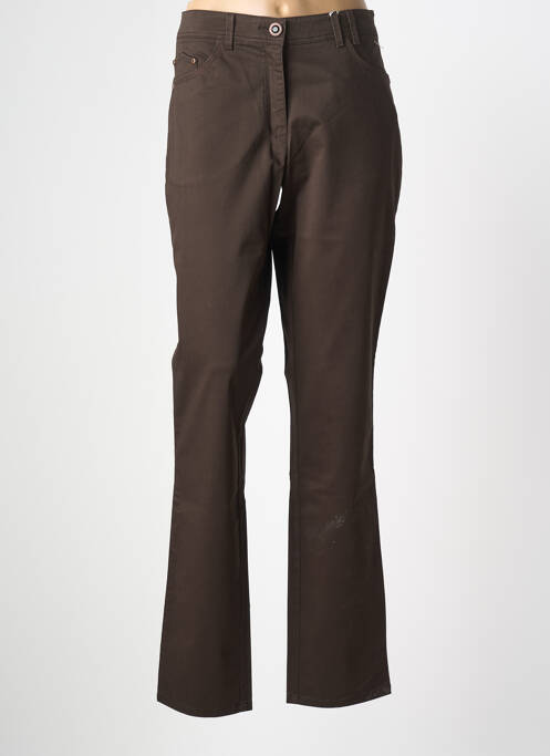 Pantalon droit stretch taille normale marron JOCAVI femme