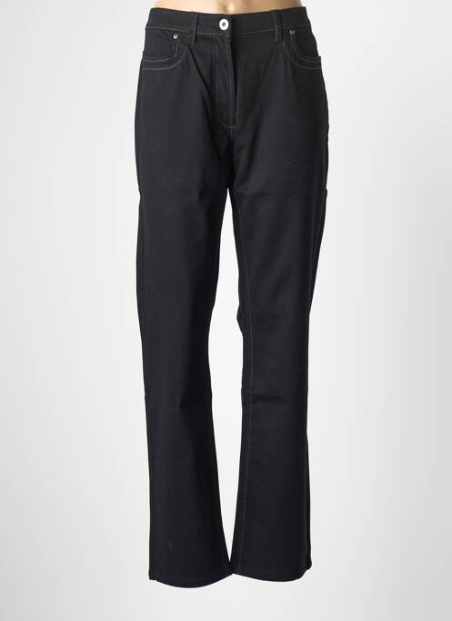 Jeans coupe droite stretch taille normale noir CLAUDE DE SAIVRE femme