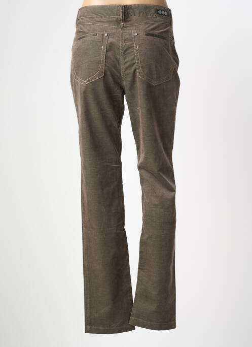 Pantalon droit stretch taille normale vert JOCAVI femme