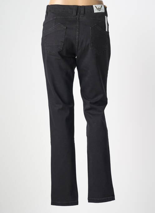 Jeans coupe slim tissage brut taille normale noir WALTRON femme