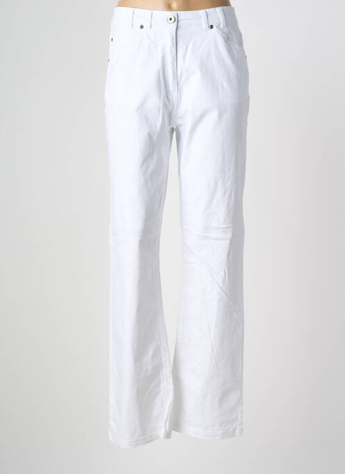 Jeans coupe droite blanc CLAUDE DE SAIVRE femme