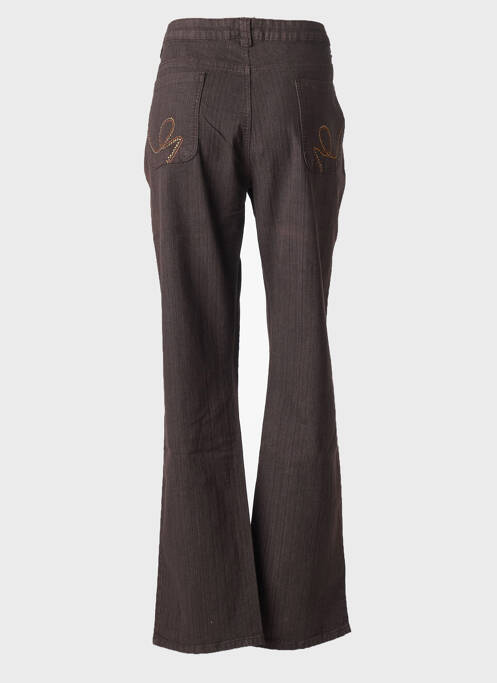 Jeans coupe droite marron CLAUDE DE SAIVRE femme