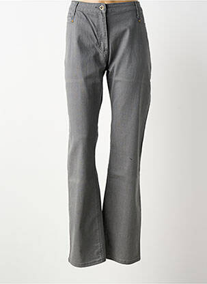 Jeans coupe droite stretch taille normale gris CLAUDE DE SAIVRE femme
