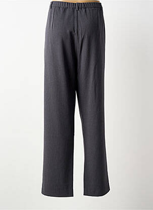 Pantalon droit fermeture zippée sous rabat boutonné taille normale gris LEWINGER femme