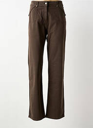 Pantalon droit tissage popeline taille normale marron ARMOR LUX femme
