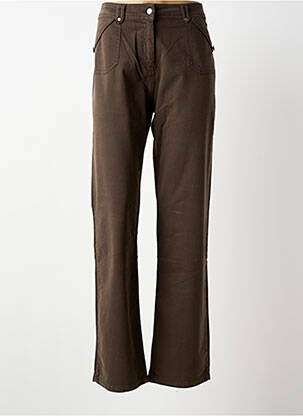 Pantalon droit tissage popeline taille normale marron ARMOR LUX femme