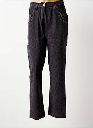 Pantalon droit tissage popeline taille normale gris FILIPINE LAHOYA femme