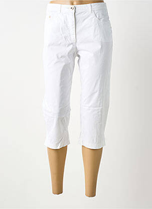 Corsaire tissage popeline taille normale blanc JOCAVI femme