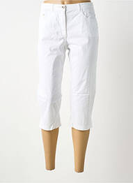 Corsaire tissage popeline taille normale blanc JOCAVI femme