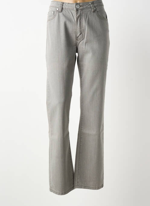 Jeans coupe slim stretch taille normale gris CLAUDE DE SAIVRE femme