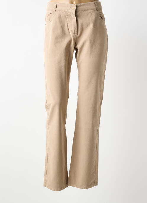 Pantalon slim tissage popeline taille normale beige ARMOR LUX femme