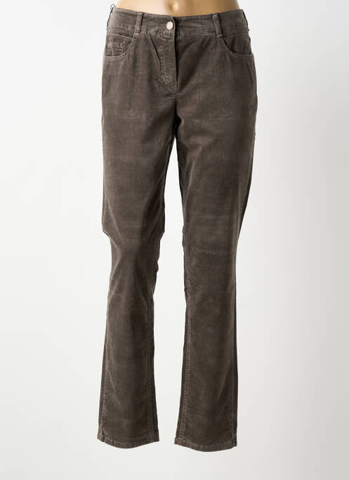 Pantalon slim stretch taille normale gris ATELIER GARDEUR femme