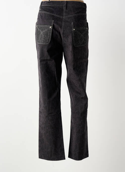 Pantalon droit tissage popeline taille normale gris FILIPINE LAHOYA femme