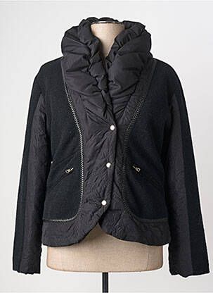 Manteau court poches sans capuche noir KATMAI femme