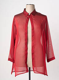 Chemisier coupe fluide manches longues rouge CLAUDE DE SAIVRE femme