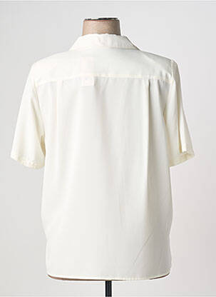 Chemisier manches courtes manches courtes blanc PRUNELLE femme