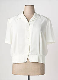 Chemisier manches courtes manches courtes blanc PRUNELLE femme