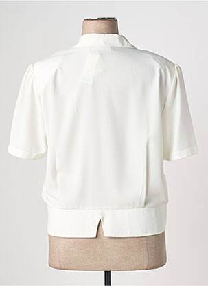 Chemisier manches courtes manches courtes blanc PRUNELLE femme
