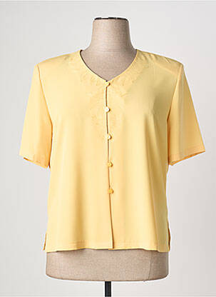 Chemisier manches courtes manches courtes jaune PRUNELLE femme
