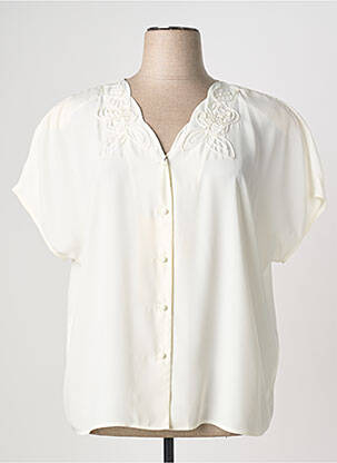 Chemisier manches courtes manches courtes blanc ELENA MIRO femme