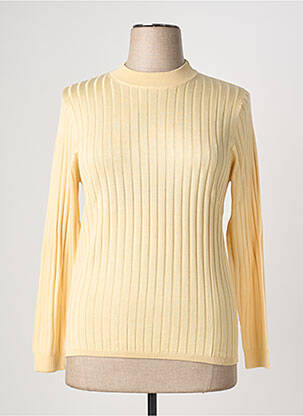 Pull coupe cintrée manches longues jaune PRUNELLE femme
