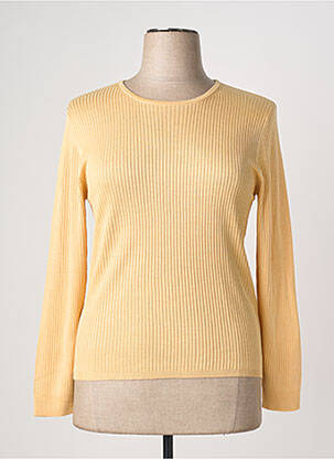 Pull coupe cintrée manches longues jaune PRUNELLE femme