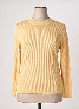 Pull coupe cintrée manches longues jaune PRUNELLE femme