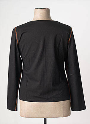 Top imprimé fantaisie manches longues noir MITSOUKI femme