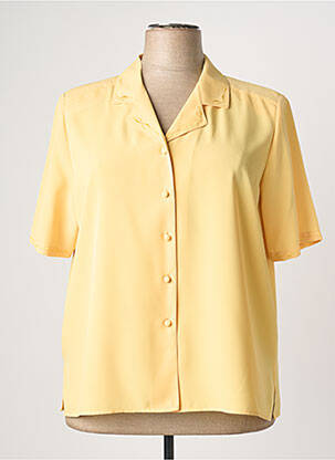 Chemisier coupe droite manches courtes jaune PRUNELLE femme