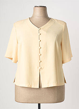 Chemisier manches courtes manches courtes jaune PRUNELLE femme