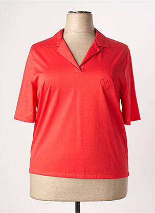 Polo manches courtes manches courtes rouge PIER BÉ femme