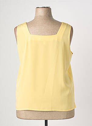Top col carré sans manche jaune PIER BÉ femme